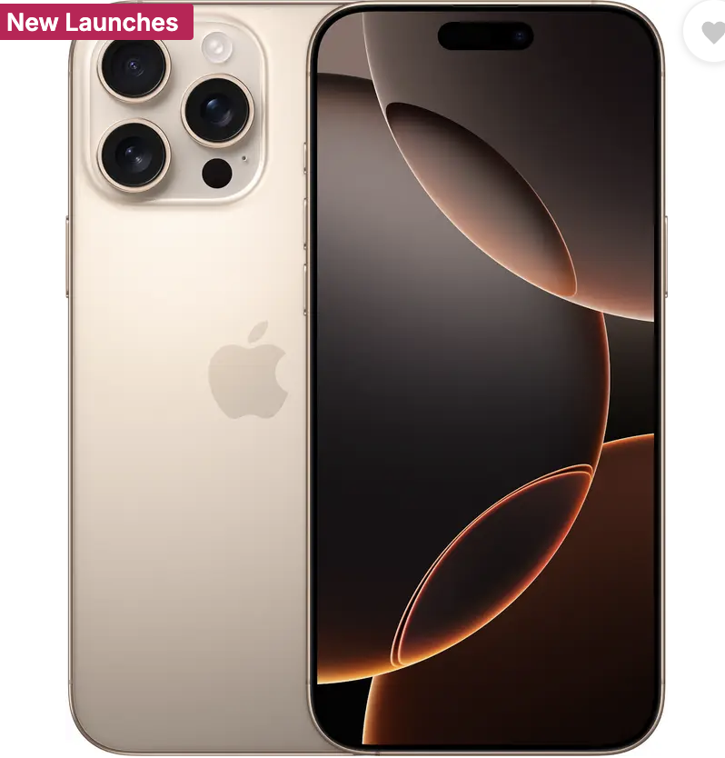 iPhone 16 Pro Max 256 GB: 5G Mobile Phone with Camera Control, 4K 120 fps Dolby Vision and a Huge Leap in Battery Life. Works with AirPods; Desert Titanium
