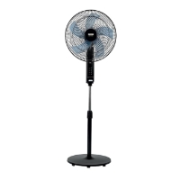 USHA Cyclotron 5 Blade Pedestal Fan | 1200RPM | Anti - Rust Protection | 100% Copper Motor | 2 Year Warranty | Black